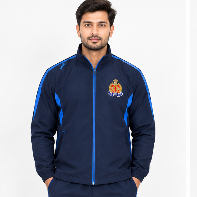 Navy Police Tracksuit Front and Back (1)